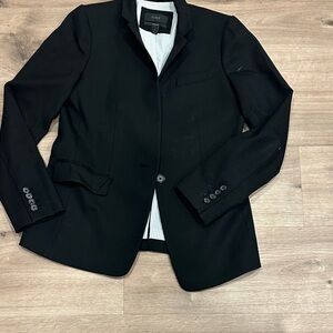 J. Crew Black Sport Coat with striped lining and front pockets